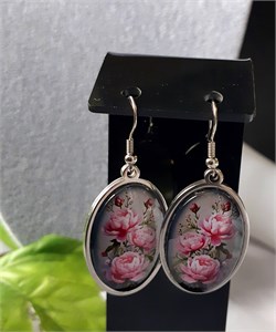 Серьги Пионы 1 С70085